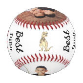 Best Dino Dad Ever Personalized Photos 野球ボール (裏面)