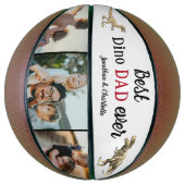 Best Dino Dad Ever Photo Collage バスケットボール (縦)