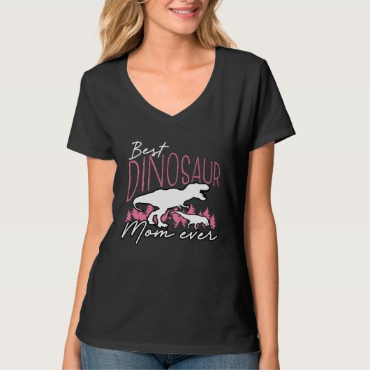 Best Dinosaur Mom Ever Dino Paleontologist Mother Tシャツ (正面)