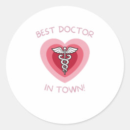 Best Doctor In Town Heart Medical Design ラウンドシール