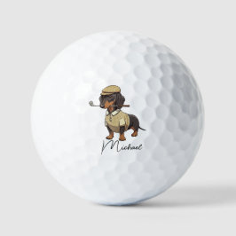 Best Dog Dad By Par Dachshund Name Golf Ball ゴルフボール