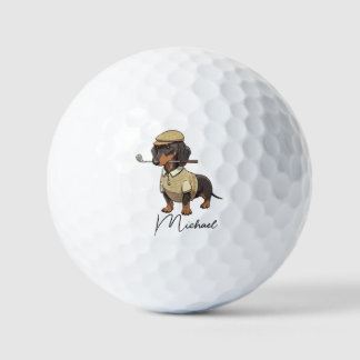 Best Dog Dad By Par Dachshund Name Golf Ball ゴルフボール