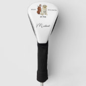 Best Dog Dad By Par Personalized Golf Head Cover ゴルフヘッドカバー (正面)