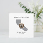 Best Dog Dad California Photo Father’s Day  シーズンカード (スタンド正面)