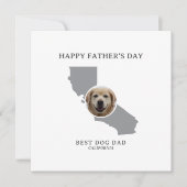 Best Dog Dad California Photo Father’s Day  シーズンカード (正面)