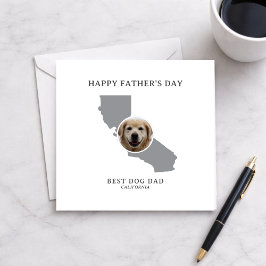 Best Dog Dad California Photo Father’s Day  シーズンカード