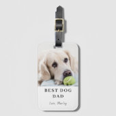 Best Dog Dad Custom Photo Personalized ラゲッジタグ (正面縦)