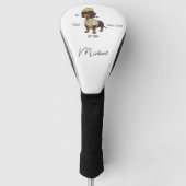 Best Dog Dad Dachshund Name Text Golf Head Cover ゴルフヘッドカバー (正面)