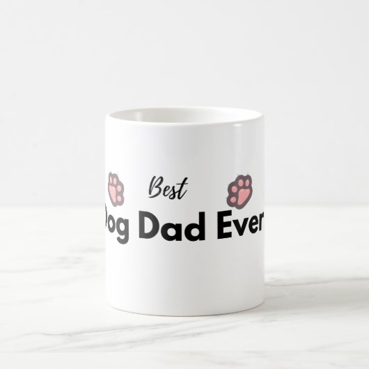 Best Dog Dad Ever コーヒーマグカップ (中央)