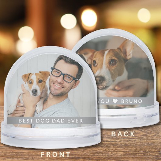 Best Dog Dad Ever 2 Photo Personalized Gift