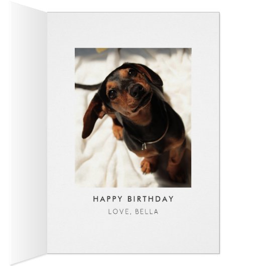 Best Dog Dad Ever Black Dog Face Birthday Card (内側 (右))