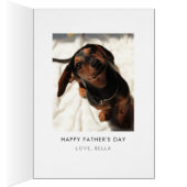 Best Dog Dad Ever Black Dog Face Father's Day Card (内側 (右))