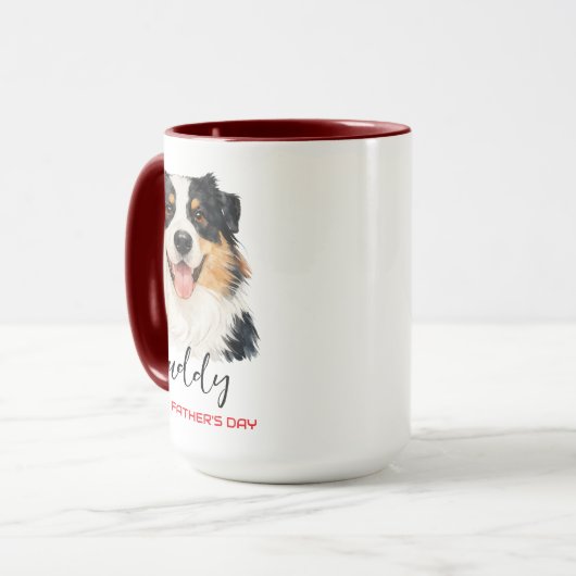 Best Dog Dad Ever | Custom Father’s Day マグカップ (正面左)
