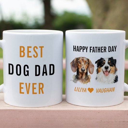 Best Dog Dad Ever Custom | Funny Dog  コーヒーマグカップ