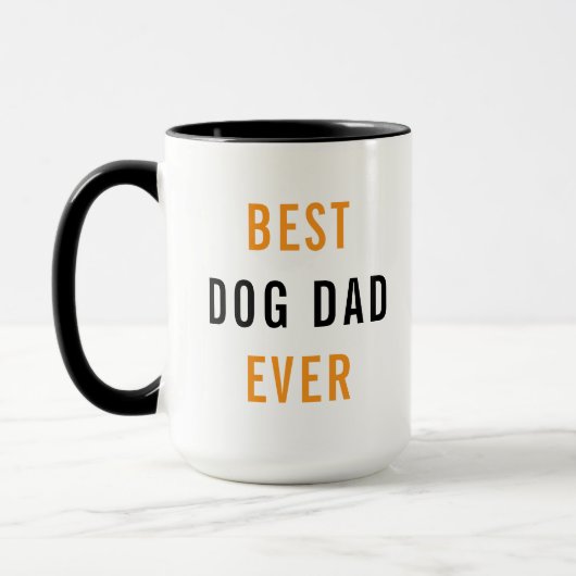 Best Dog Dad Ever Custom | Funny Dog  マグカップ (左)