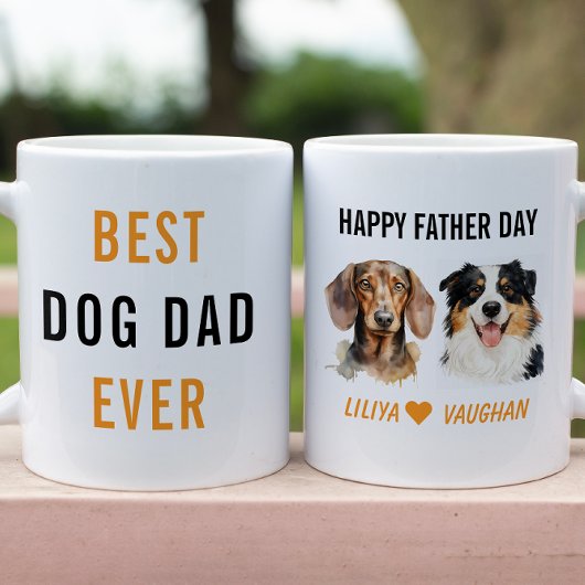 Best Dog Dad Ever Custom | Funny Dog マグカップ