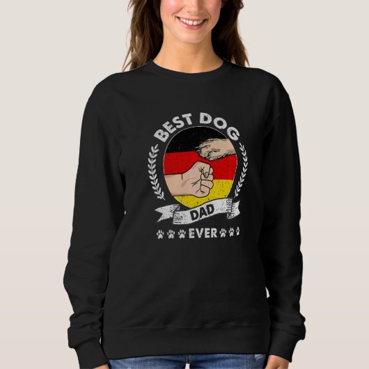 Best Dog Dad Ever German Flag   スウェットシャツ (正面)