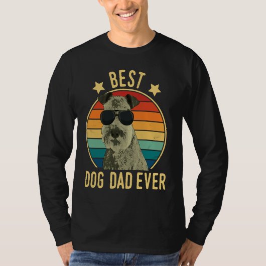 Best Dog Dad Ever Lakeland Terrier Father's Day Tシャツ (正面)