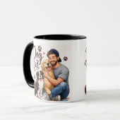 Best Dog Dad Ever Mug – Cute Dog Lover Coffee Cup マグカップ (正面左)