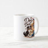 Best Dog Dad Ever Mug – Funny Gift for Proud Dog F コーヒーマグカップ (正面右)