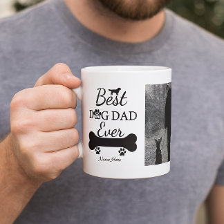 Best Dog Dad Ever Personalized Photo コーヒーマグカップ