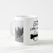 Best Dog Dad Ever Personalized Photo コーヒーマグカップ (正面左)