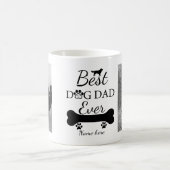 Best Dog Dad Ever Personalized Photo コーヒーマグカップ (中央)