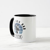 Best Dog Dad Ever Retro Sunset マグカップ (正面左)