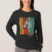 Best Dog Dad Ever Retro White German Shepherd Fath Tシャツ (正面)