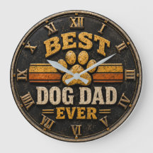 Best Dog Dad Ever Vintage Paw Print
