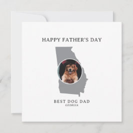 Best Dog Dad Georgia Photo Father’s Day  シーズンカード