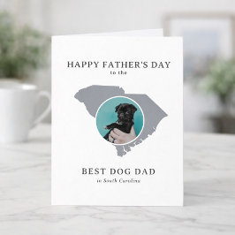 Best Dog Dad in South Carolina Photo Father’s Day  シーズンカード