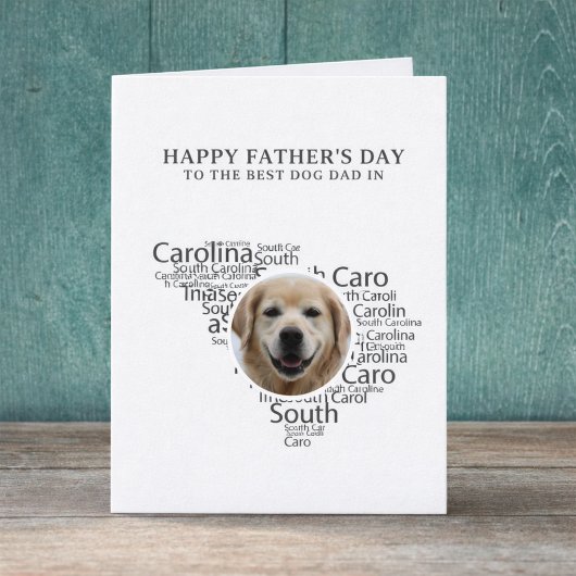 Best Dog Dad in South Carolina Photo Father’s Day シーズンカード