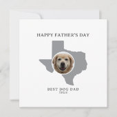 Best Dog Dad in Texas Father’s Day Photo シーズンカード (正面)