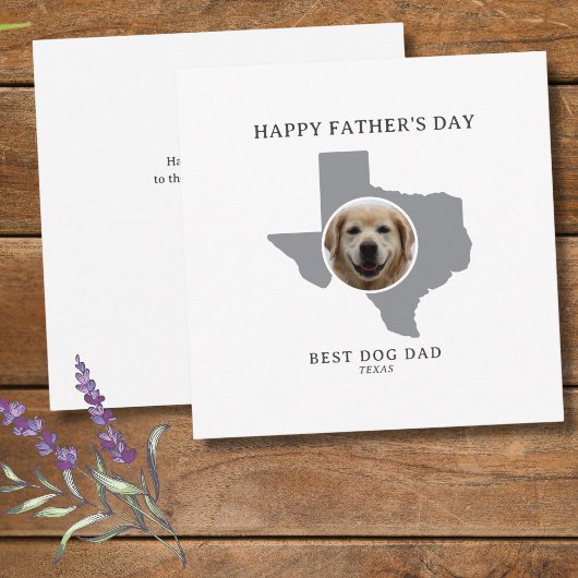 Best Dog Dad in Texas Father’s Day Photo シーズンカード