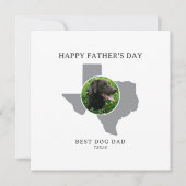 Best Dog Dad in Texas Photo Father’s Day シーズンカード (正面)