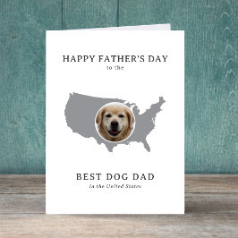 Best Dog Dad in the USA Father's Day Photo シーズンカード