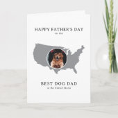 Best Dog Dad in the USA Photo Father's Day シーズンカード (正面)