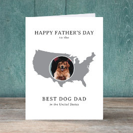Best Dog Dad in the USA Photo Father's Day シーズンカード