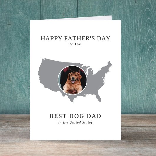 Best Dog Dad in the USA Photo Father's Day シーズンカード