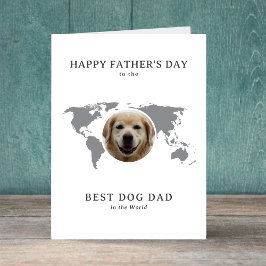 Best Dog Dad in the World Father's Day Photo  シーズンカード