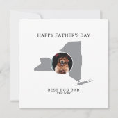Best Dog Dad New York Photo Father’s Day シーズンカード (正面)