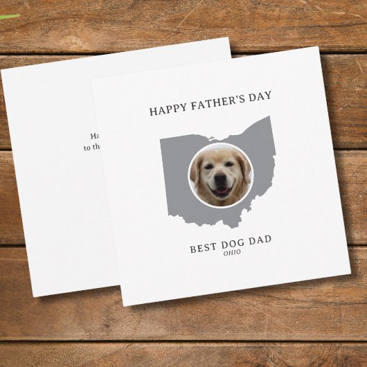 Best Dog Dad Ohio Photo Father’s Day シーズンカード
