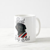 Best dog dad parents grandparents photo pet gray n コーヒーマグカップ (正面右)