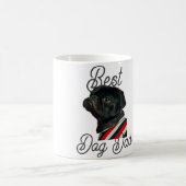 Best dog dad parents grandparents photo pet gray n コーヒーマグカップ (中央)