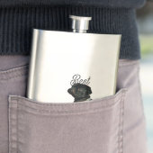 Best dog dad parents grandparents photo pet gray n フラスク (インサイチュ)