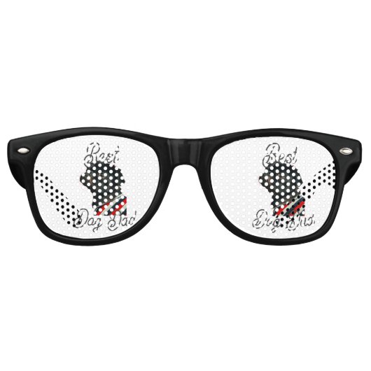 Best dog dad parents grandparents photo pet gray n レトロサングラス (正面)