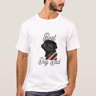 Best dog dad parents grandparents photo pet gray n tシャツ