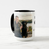 Best Dog Dad Paws Pet Photo Coffee マグカップ (正面左)