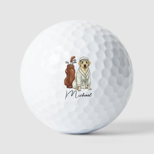 Best Dog Dad Personalized Gift Club Golf Balls ゴルフボール (正面)